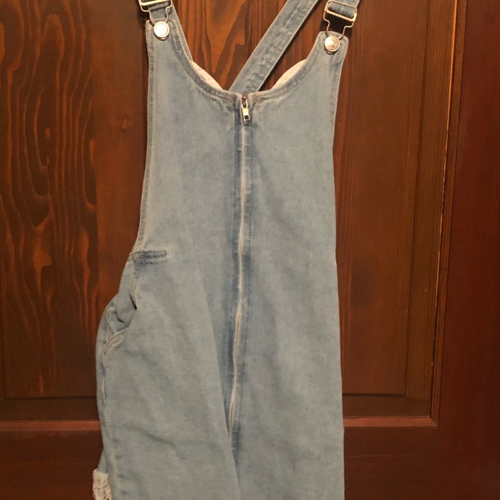 Denim overall dress